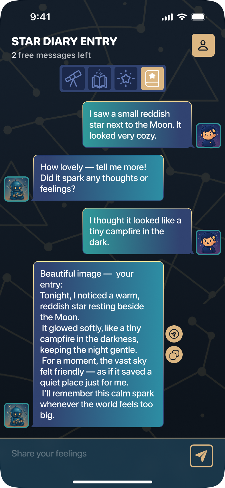 Estrela Chat — chat conversation